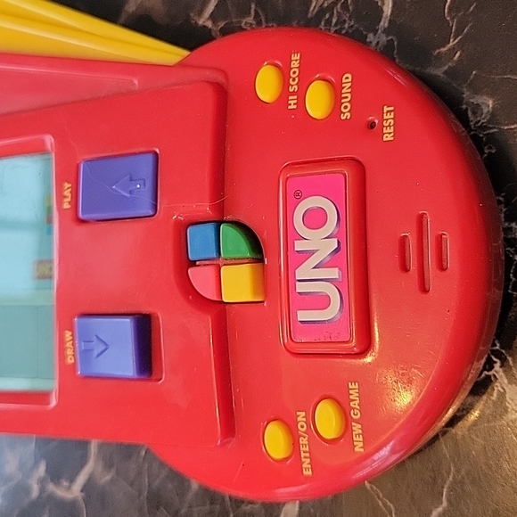 Vintage 1999 UNO Handheld Electronic Travel Card Game Mattel - Picture 3 of 5